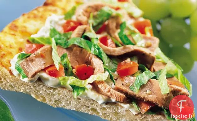 Pizza Sandwich au Rôti de Boeuf Froid