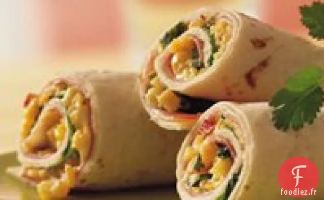 Rouleaux de Tortillas au Jambon et au Fromage
