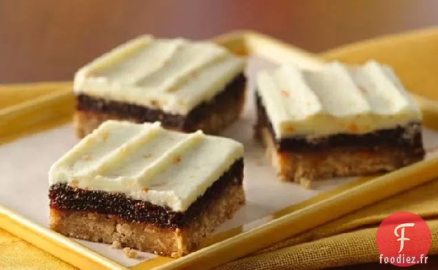 Barres de Figues à la Cannelle avec Glaçage à la Crème au Beurre à l'Orange