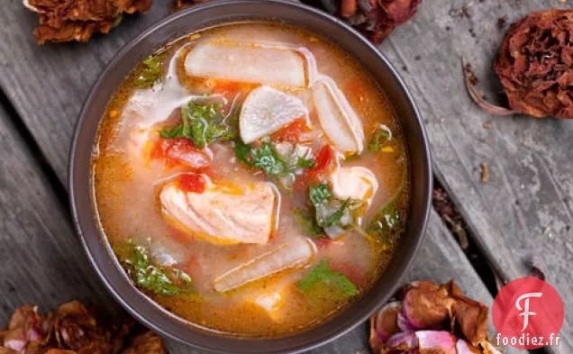 Saumon - Miso Sinigang (Soupe Aigre Philippine)