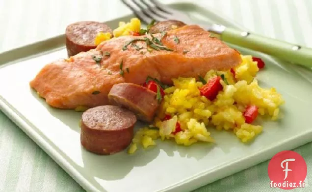 Cuisson à la Paella au Saumon