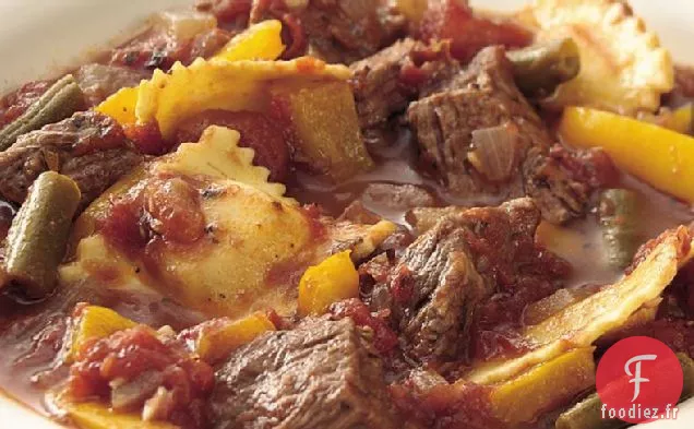 Ragoût de Boeuf Italien et Raviolis
