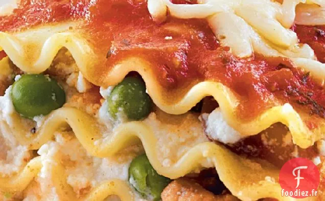 Rubans de Lasagnes aux Pois et Champignons