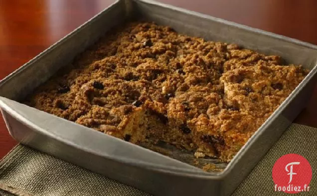 Gâteau à la Banane et au Chocolat Garni de Streusel