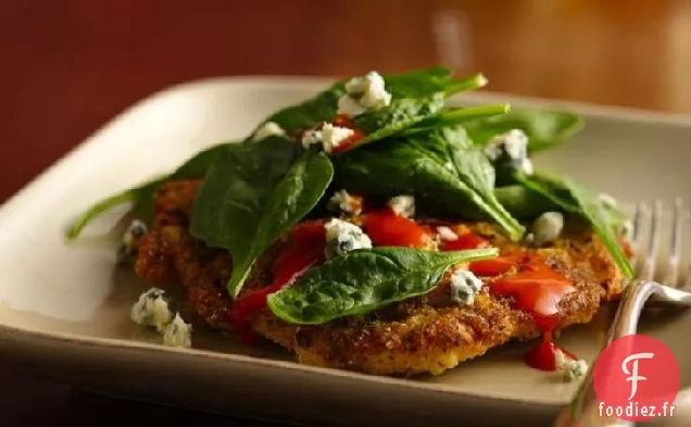 Poulet de Buffle Garni d'Épinards