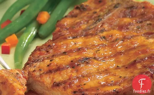 Côtelettes de Porc Grillées Glacées Aigre-Douce