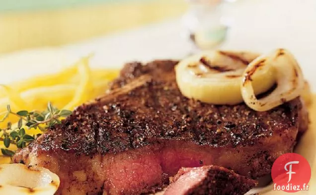 Steak de Poivrons Grillés Sans Gluten avec Oignons au Miel