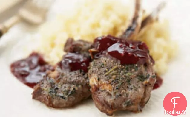 Côtelettes d'Agneau aux Herbes avec Réduction de Grenade