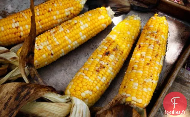 Maïs Grillé avec Sauce Soja et Mirin