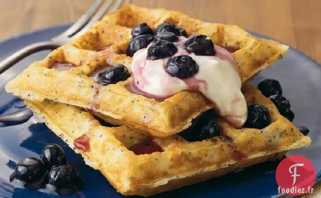 Gaufres Belges au Citron Et aux Graines de Pavot