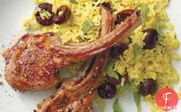 Côtelettes D'Agneau Au Riz Au Curry Et Aux Cerises Recette