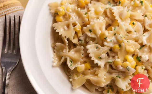 Pâtes à Nœud Papillon au Maïs, au Thym et au Parmesan