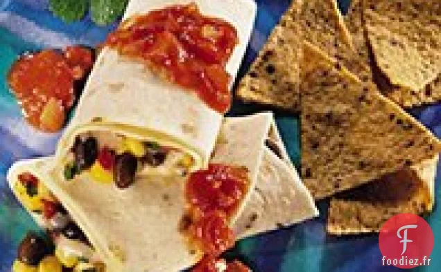 Wraps de Maïs et de Haricots Noirs