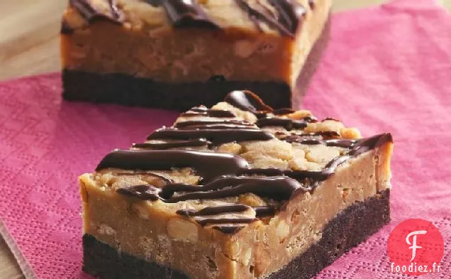 Barres Chocolatées Au Beurre d'Arachide Sans Cuisson