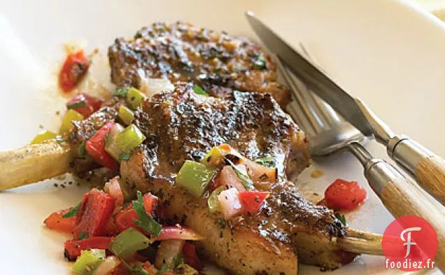 Côtelettes d'Agneau avec Salsa Rôtie