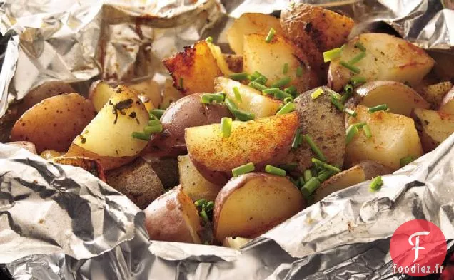 Paquet de Feuilles de Pommes de Terre à la Sauge Grillée
