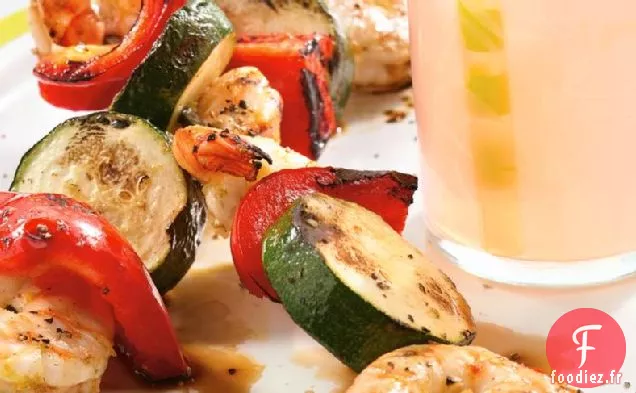 Brochettes de Crevettes Margarita