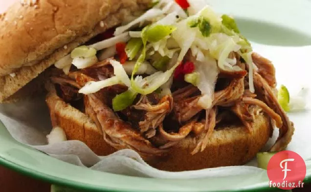 Sandwichs au Porc effiloché Carolina à la Mijoteuse