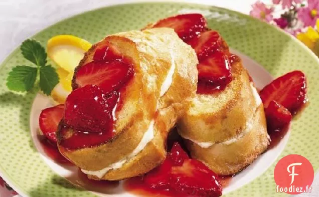 Pain Perdu Garni de Fraises