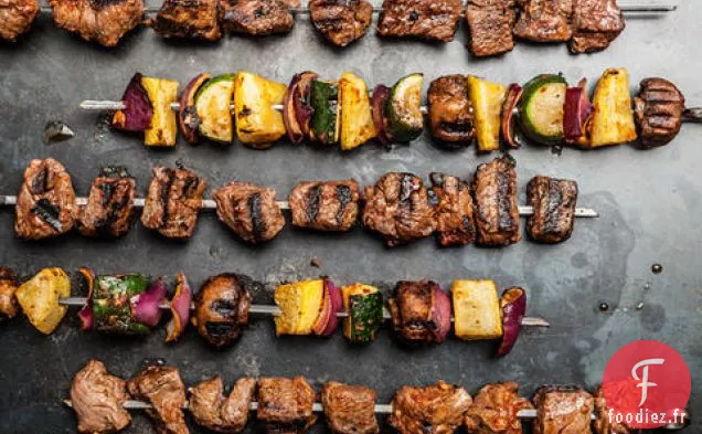 Brochettes de Bœuf et de Légumes