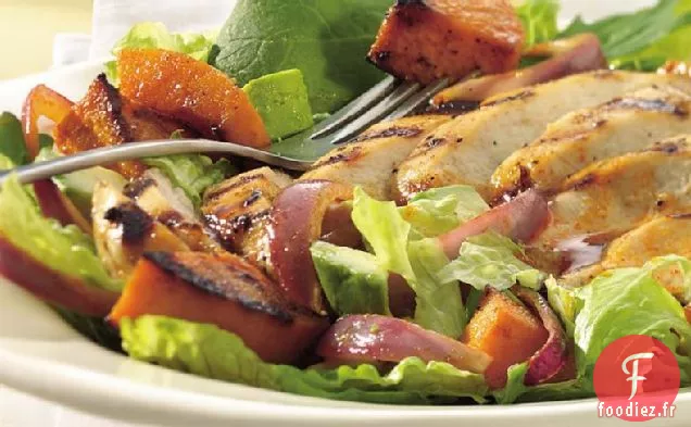 Salade de Poulet Grillé et de Courge avec Vinaigrette Taco au Citron Vert