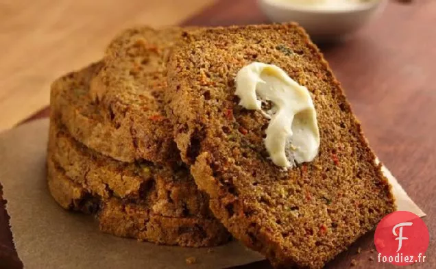 Pain aux Courgettes et aux Carottes avec Tartinade Crémeuse au Miel