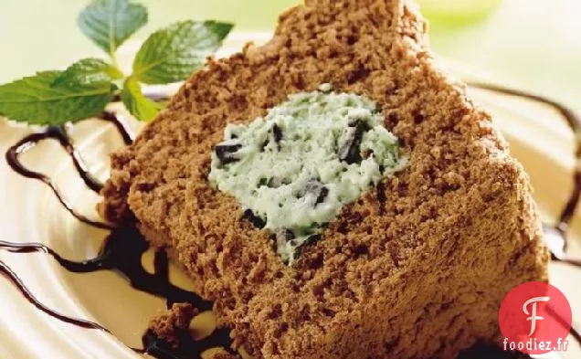 Gâteau d'Ange aux Pépites de Chocolat à la Menthe