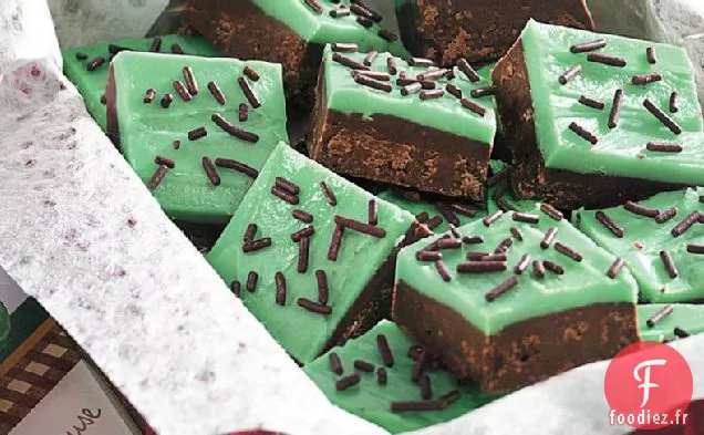 Fudge au Chocolat et à la Menthe en couches