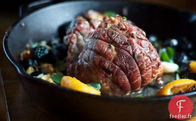 Agneau Rôti aux Olives, Citron et Origan Frais