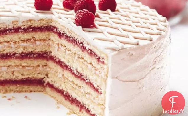 Gâteau à la Vanille Lacé aux Framboises