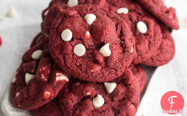 Biscuits aux Pépites de Chocolat Blanc Velours Rouge