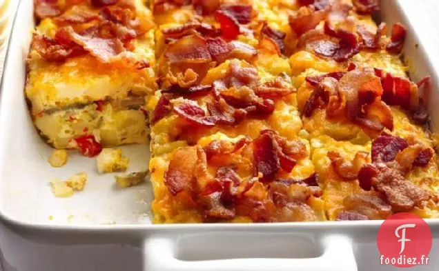 Cuisson aux Œufs Bruns au Bacon et au Hachis