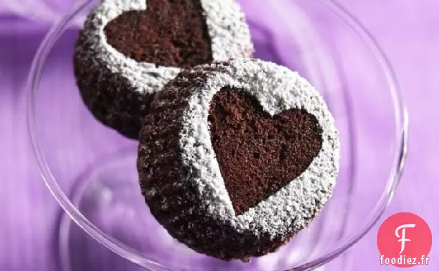 Cupcakes au Cœur Brownie