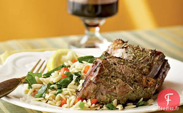 Côtelettes d'Agneau aux Herbes de Provence à l'Orzo