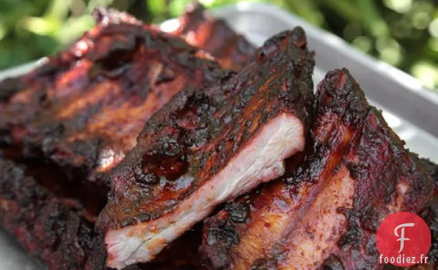 Côtes Levées Au Dos de Bébé Barbecue Fumé