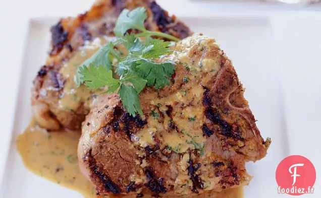 Côtelettes d'Agneau Grillées à la Sauce Tahini