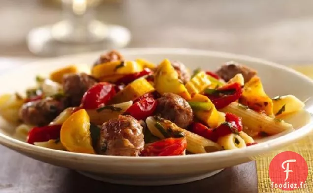 Saucisse Italienne aux Tomates et Penne