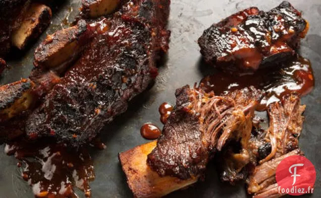 Côtes Levées de Bœuf BBQ Fumées Et Sucrées