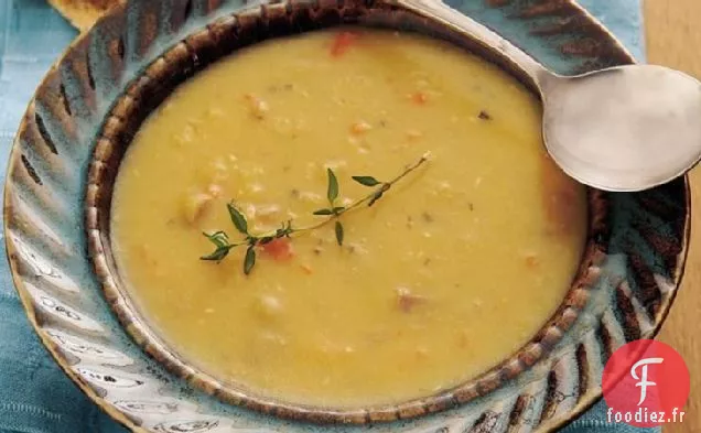 Soupe aux Pois Dorés et au Jambon à la Mijoteuse