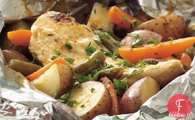 Paquets de Dîner au Poulet au Paprika Grillé