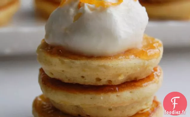 Mini Piles de Crêpes au Mimosa