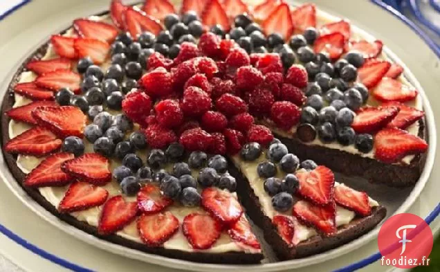 Pizza Dessert au Brownie et aux Baies