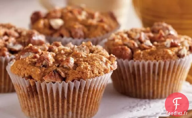 Muffins à la Patate Douce Aux Pacanes Confites