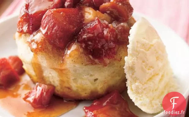 Desserts à la Rhubarbe à l'envers