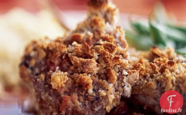 Agneau aux Miettes de Garam Masala et Sauce à la Menthe au Curry