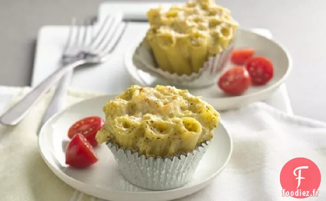 Cupcakes aux Pâtes au Brocoli et au Fromage