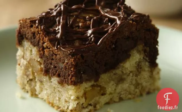 Barres de Noix de Banane Marbrées Au Chocolat