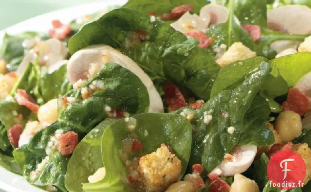 Salade Italienne d'Épinards et de Champignons