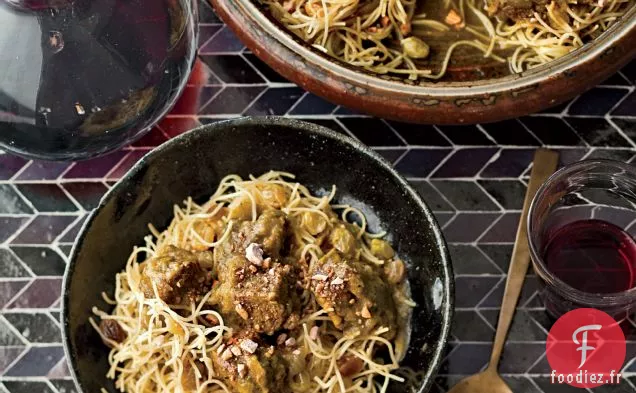 Ragoût d'Agneau Marocain aux Nouilles
