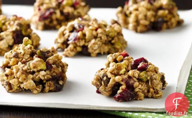 Biscuits Granola aux Canneberges Sans Cuisson